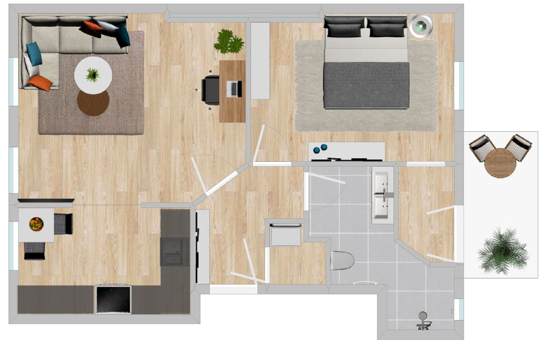 Wohnung 1 – Hochparterre | 2,5-Zimmer | ca. 56 m²