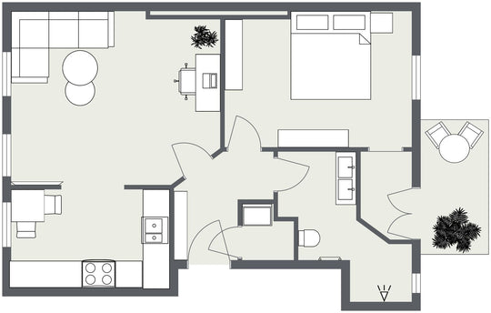 Wohnung 1 – Hochparterre | 2,5-Zimmer | ca. 56 m²