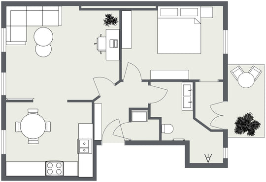 Wohnung 2 – 3. Obergeschoss | 2,5-Zimmer | ca. 59 m²